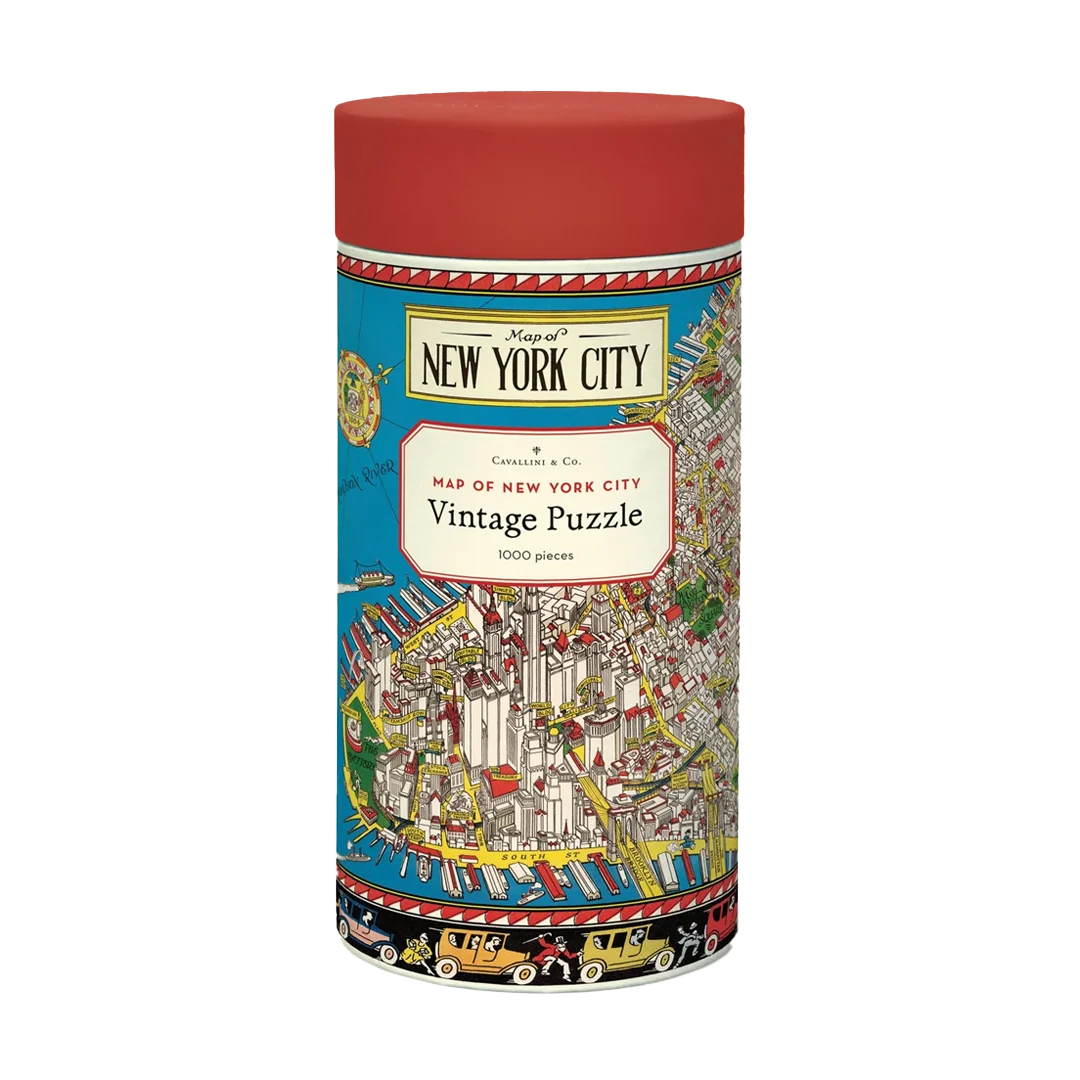 Vintage New York Map Puzzle